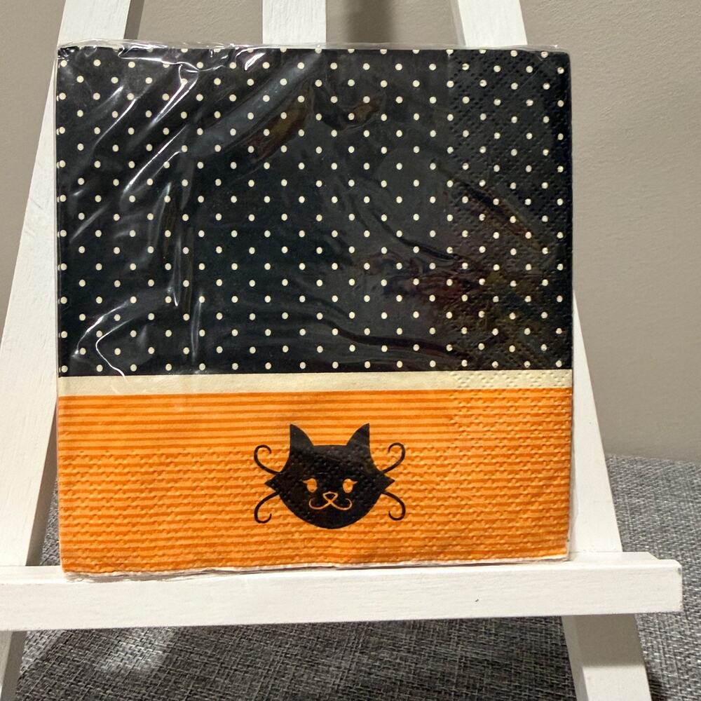 Halloween Pumpkin Napkins Halloween 5 packs of 20 Halloween Black Cat Napkin